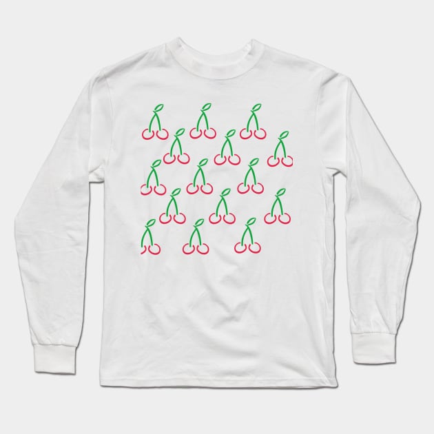 Harvest - Cherries Long Sleeve T-Shirt by The E Hive Design